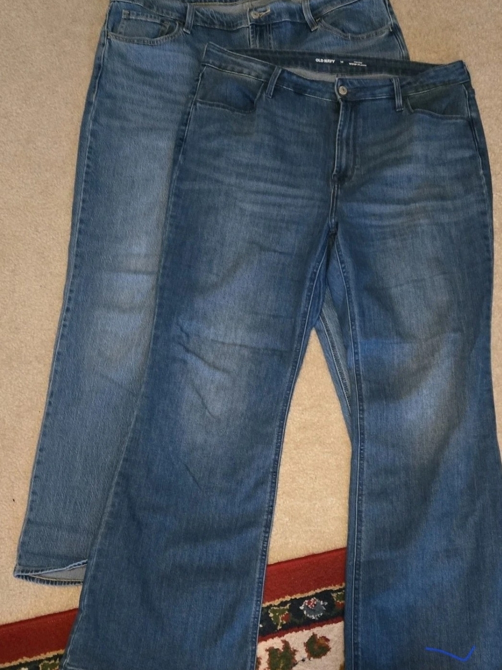 2 pair Old Navy Women's Jeans - Size 14 Wow Boyfriend/ Wow Flare